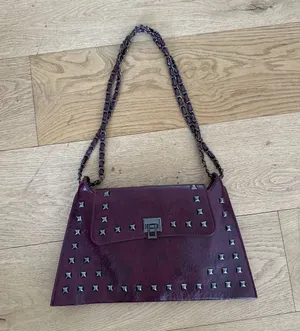 No brand - Crossbody Faux Leather Handbag in Dark Red thumbnail 1