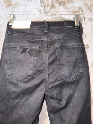 American Eagle Super Hi-Rise X4 Jegging Size 0 Black Ripped Jeans thumbnail 16