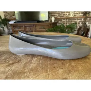 OKA B gray ballet flats slip on shoes US 9 EU 39 made in USA rubber comfort thumbnail 3