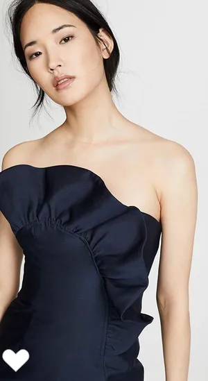 Keepsake Navy Ruffle Midi Dress thumbnail 3
