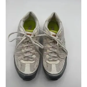 Skechers Sport Sneakers Mesh Lace Up Women 8.5 Silver White SN 12246 Gym Running thumbnail 3