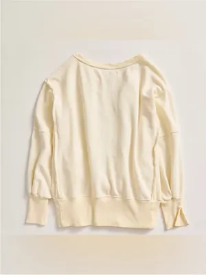 NWT Free People We The Free Graphic Camden Pullover - duck combo mallard - Large thumbnail 10