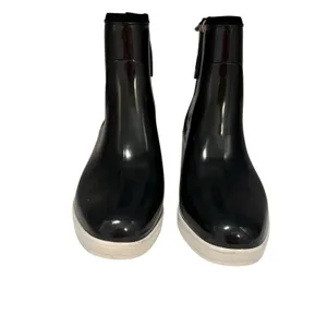 Kate Spade New York Womens Size‎ 6 Puddle Rain Boots Black White 2.5" Heel NWOT thumbnail 6