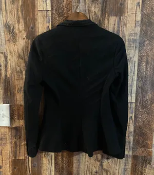 Polo Vintage  Ralph Lauren Beaded Scroll Pattern Black Wool Blazer US 4 thumbnail 3