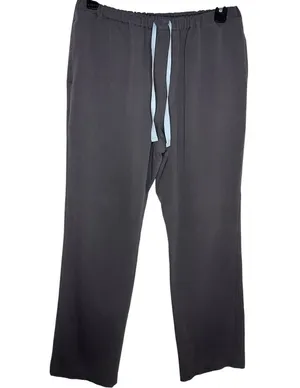FIGS Technical Collection Drawstring Elastic Waist Scrub Pants Size Large Gray thumbnail 1