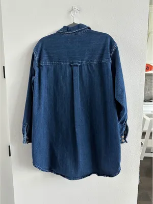 Sezane Sofie Denim Button Down Dress  Size 36 thumbnail 4