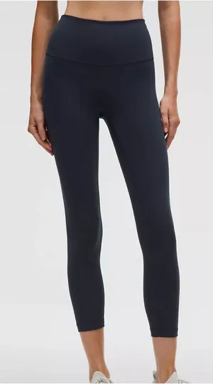 Lululemon Wunder Train High-Rise Crop 21" in Navy Sz 6 thumbnail 1