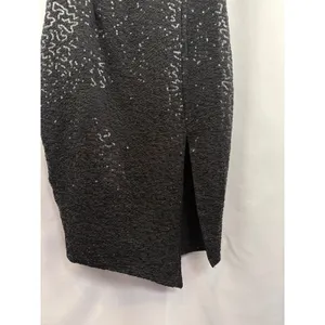 Women’s Luxxel Medium Black Sequin Off the Shoulder Evening Dress thumbnail 3