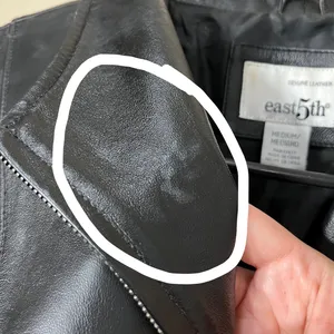 Vintage East 5th Black Genuine Leather Zipper Front‎ Jacket Women's Medium thumbnail 5