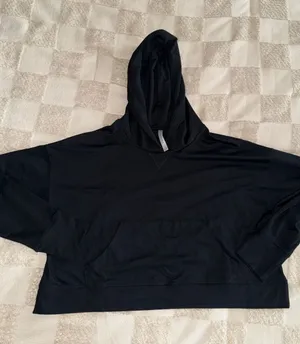 Fabletics‎ Classic Black Hooded Pullover Sweatshirt size small super soft thumbnail 1