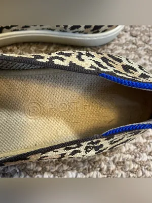 Rothy’s Leopard Animal Print Slip-On Sneakers - Beige/Black thumbnail 5