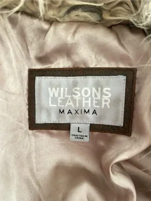 Wilsons Leather Maxima Y2K Penny Lane Faux Fur Trim Distressed Leather Coat thumbnail 2