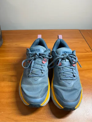 Hoka Womens Challenger ATR 6 Blue Yellow Athletic Running Shoes Workout 8B thumbnail 2