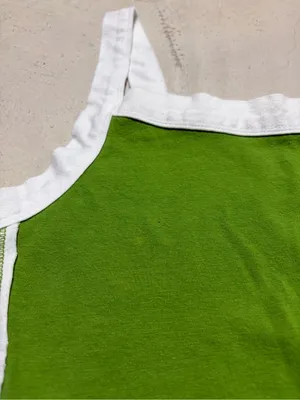 Pilcro Green & White Tank Top small thumbnail 2