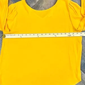 Ann Taylor LOFT Women's Yellow Long-Sleeve Blouse Medium thumbnail 8