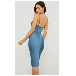 NEW HOUSE OF CB Myrna Satin Corset Dress Size Small thumbnail 4