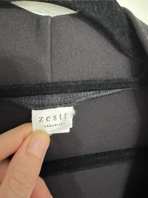 Zestt Organics Million Miles Travel Cardigan Organic Cotton Black - Size L thumbnail 4