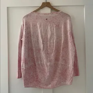 LULULEMON Back in Action Long Sleeve Shirt *Vitasea Pink Peony Brier Rose Size 6 thumbnail 5