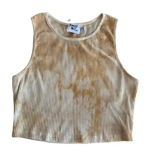 Princess Polly Tank Top Womens 10‎ Orange Tie Dye Ribbed Crop Boho Streetwear thumbnail 1