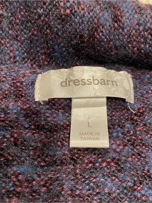 Dressbarn Women’s Knit Cardigan in Blue and Burgundy Size Large thumbnail 2