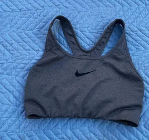 Nike Dri Fit Grey Sport Bra Size Medium thumbnail 1