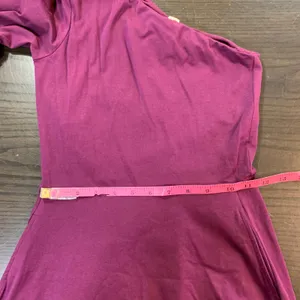 Pact One Shoulder Midi Dress‎ XS Purple Organic Cotton Stretch Long Sleeve thumbnail 11