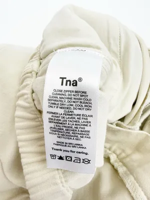 Tna X Aritzia Cache Cargo Parachute Pant Darted Barrel Beige Jogger Cotton thumbnail 16