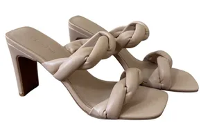 Open Edit Beige Block Hill Twist Sandals NWT Size 7 thumbnail 1