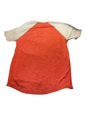 American Eagle Outfitters Two-Tone Raglan Baseball Tee – Heather Coral & Light Grey thumbnail 2