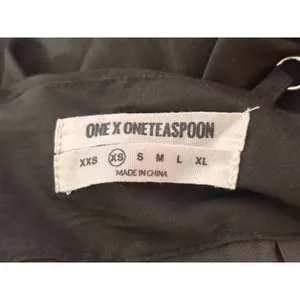 One X One Teaspoon Womens Jumpsuit XS Brown Wide Leg V-Neck Backless Minimalist thumbnail 7