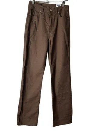 SONG4U Terracotta Brown Boyfriend Style Trousers Pants Size 5/27 thumbnail 1