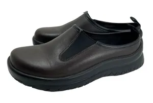 BIRKENSTOCK Tatami Brown Leather Clog Mule thumbnail 1
