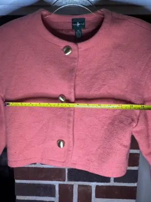 Vintage Hunt Club Cropped Coral Cardigan thumbnail 10