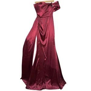 Moda Glam Vienna Statement Bow Gown With Sash‎ Merlot Size 6 Prom Wedding Guest thumbnail 5