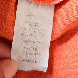 Entro Peplum Top Small Orange V-Neck Flutter Sleeve Textured Ruffle Blouse thumbnail 7