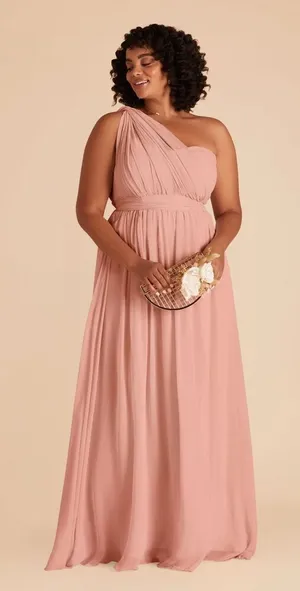 Birdy Grey semi formal blush pink convertible evening maxi dress thumbnail 1