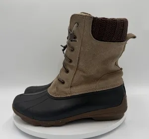 Sperry Top-Sider‎ Brown Syren Misty Knit Cuff Waterproof Duck Boots Women's 11 thumbnail 1