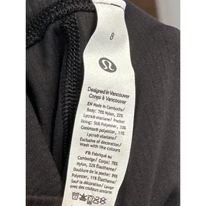 NWT Lululemon Align Ribbed HR Crop 23" leggings black size 8 Authentic thumbnail 3