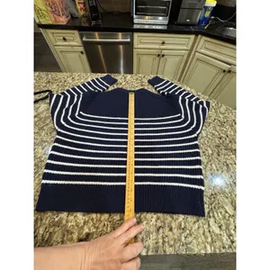 Aritzia Wilfred Maria Merino Wool Sweater Navy White Stripe Size Small thumbnail 10
