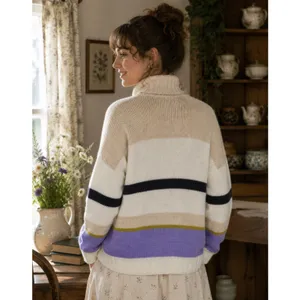 Anthropologie ALDOMARTINS‎ Striped Turtleneck Sweater Aldo Martins Wool Small thumbnail 6