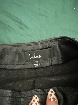 Leather Skirt Lulus Mini Black Faux thumbnail 2