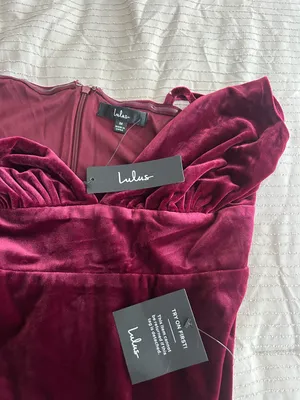 Lulus Maroon Velvet Dress thumbnail 4