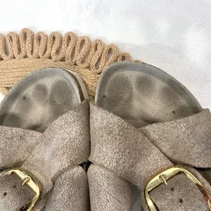 Birkenstock Metallic Rose Gold Siena Big Buckle Cross Strap Sandal EU 38 Coastal thumbnail 5
