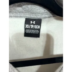Under Armour UA Cropped Icon Fleece OS HZ Women XS Gray 1386460 1/4 Zip Gym New thumbnail 5