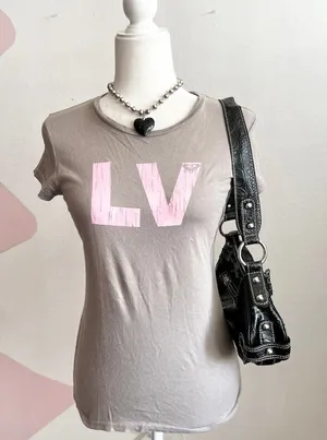 Gray Roxy Logo‎ T Shirt Las Vegas Vintage Graphic Tee Y2K 2000s Retro Small thumbnail 1