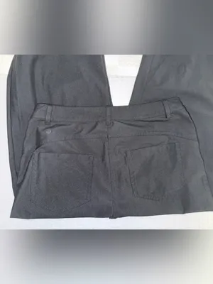 Lululemon City Sleek 5 Pocket Wide-Leg High Rise 7/8 Length Pant Black size 31 thumbnail 6