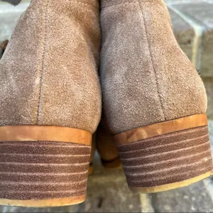 Lucky Brand suede leather perforated ankle booties 9.5 thumbnail 5