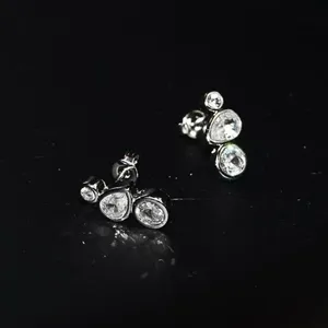 Mixed Shapes Crystal Studs Silver thumbnail 5