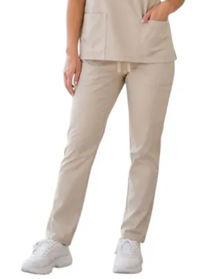 All Heart Biege Tie Waist Srubs Pants S thumbnail 1