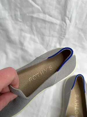 Rothys Original Slip-On Gray Sneaker Comfort Shoes Size W6 thumbnail 4